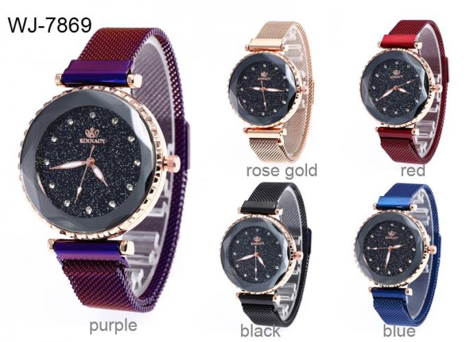 Montre magnétique chinoise de bande d'acier inoxydable de bracelet de montre de bonne qualité de nouvelles de mode WJ-8458 dames de montre